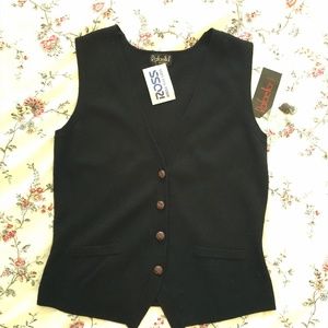 Black Sweater Vest by Rafaella Petites
